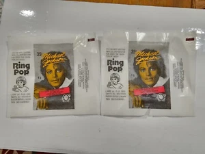 1984 Michael Jackson OPC O Pee Chee French Canadian 2 Wrapper Ring Pop Ad Rare - Bild 1 von 2