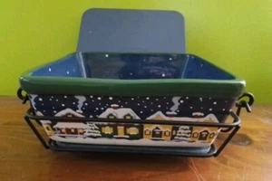 Temptations Backformen Snowy Night quadratische Backform, Drahtgitter, Untersetzer und Deckel - Bild 1 von 8