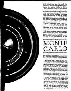 IAN FLEMING "MONTE CARLO" TRUE 1ST in CAVALIER - JUNE 1963 - Picture 1 of 2