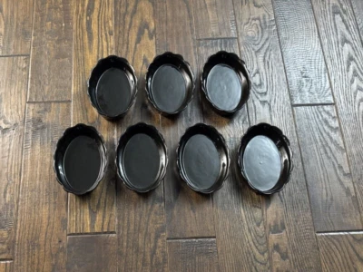 Platos para hornear Royal Norfolk Greenbrier ovalados festoneados negros (LOTE 7) Foto 1 de 4