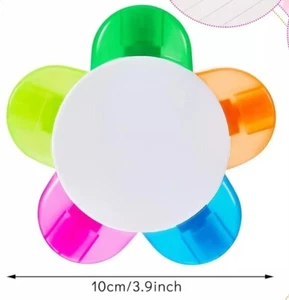 Evidenziatori petali, evidenziatori colori assortiti, acquerello a forma di fiore alto - Foto 1 di 7