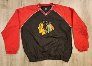 Chicago Blackhawks Pullover Windbreaker Jacket Mens Size Large G-III New - Picture 1 of 8
