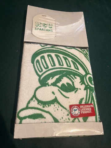 Rare Vintage MSU Spartans Michigan State NCAA Rally Towel Cover
