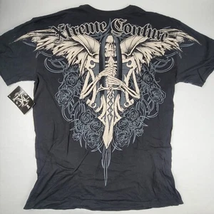 Vintage Xtreme Couture T-Shirt Herren 2XL 24x32 Schwarz Rundhals MMA Randy Couture - Bild 1 von 8