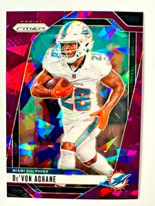 2024 Panini Prizm De'Von Achane PURPLE Cracked Ice Prizm Card SP #/225 Dolphins! - Picture 1 of 3