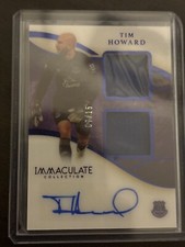2020 Tim Howard Dual Swatch Autograph Patch Game Worn /15 USA Everton