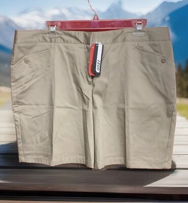 Women’s Izod Perform X Stretch Beige Shorts Size 14 New With Tags - Изображение 1 из 4