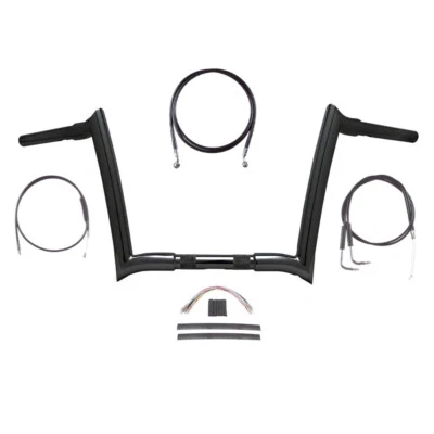 Kit de manillar Yaffe Monkey Bar 1996-2005 Harley-Davidson Dyna 1 1/4" negro 10" Foto 1 de 2