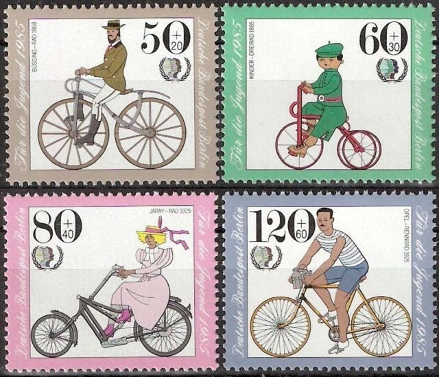 BICYCLES MNH 1985 BERLIN Germany, complete set, historical BIKES, cycling - Image 1 of 1