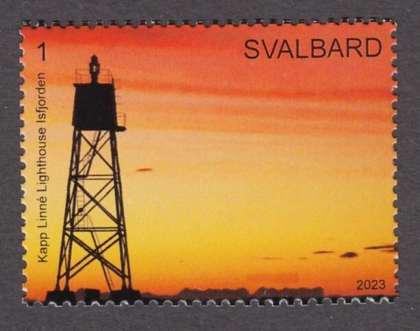SVALBARD SPITSBERGEN 2023 LIGHTHOUSE KAPP LINNÉ ARCHITECTURE MNH LOCAL STAMP - Image 1 of 1