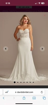 GALINA SIGNATURElace sheer beaded bodice wedding dressSTYLE# SV830 - Image 1 of 4