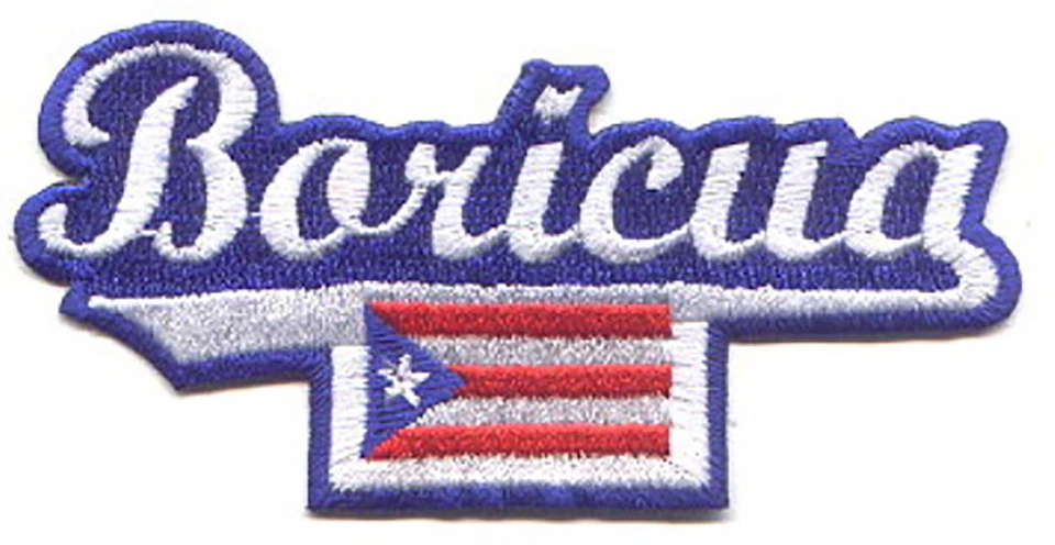 Puerto Rico Boricua/Flag Embroidered Patches 4.5"x2.25" iron-on - Image 1 of 1