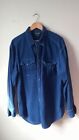 Vintage Corduroy Shirt Old Navy Size Large Mens Late 90S/ Y2k Blue Long Sleeve