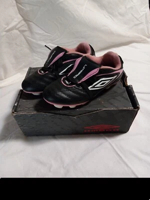 New Umbro Soccer Cleats Black/Pink Size 9K Girls With Box - Image 1 of 4
