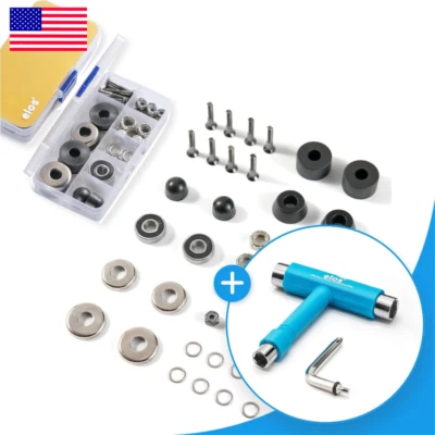 Kit de herrajes de monopatín y herramienta de patín - Kit de actualización de repuesto - Cojinete, buje, tuerca Foto 1 de 4