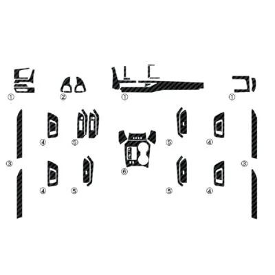 Adhesivo moldeado fibra carbono consola central interior para Toyota Highlander 15-21 Foto 1 de 4