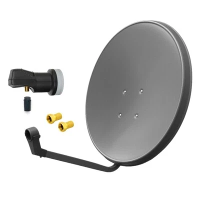 60 cm HD Sat Anlage Digital Single LNB 1 Teilnehmer Schüssel Antenne 4K UHD G 4K - Bild 1 von 4