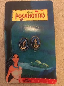 Disney's AAi Pocahontas (Cameo) Clip Earrings, New packaging and Rare - Picture 1 of 3