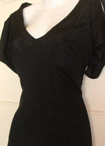 KAREN MILLEN BLACK & PURPLE PIN TUCK DESIGN TOP SIZES 10 & 12 - Picture 1 of 8