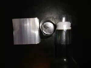 500pz Capsule Termorestringenti Trasparenti per Guarnizione Bottiglie - 34x50mm - Foto 1 di 2