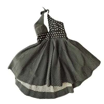 Vestido Halter Guess by Marciano Talla 8 – Negro Blanco Lunares Retro Pin-Up Fiesta Foto 1 de 4