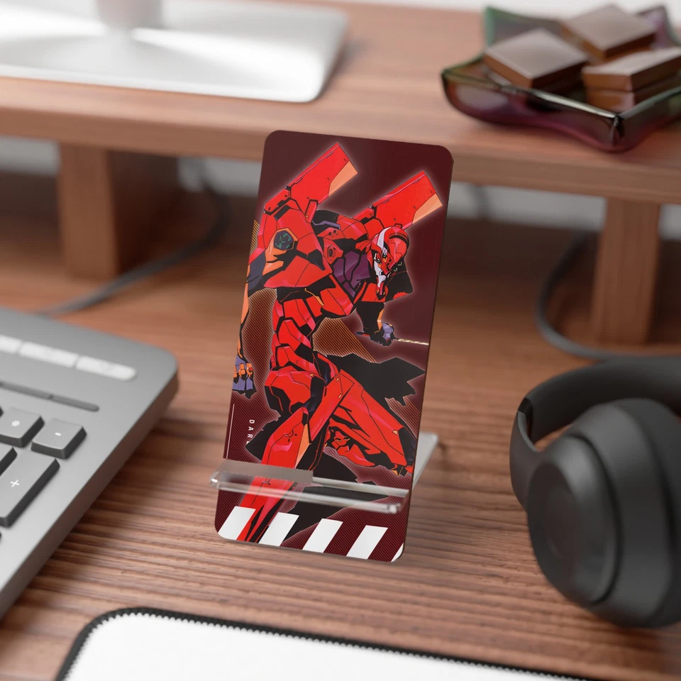 Soporte para Smartphone, Soporte de Pantalla Evangelion Eva 02, Organizador de Escritorio, Teléfono Anime Foto 1 de 1