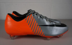 Mens Nike Mercurial Miracle Grey Orange Studs Football Boots - UK 9 - Picture 1 of 10