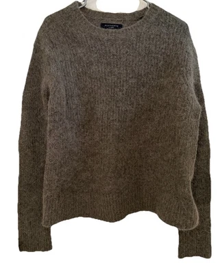ALLSAINTS Men’s Sweater Size XL Jaz Crew Neck Olive Green Alpaca Wool READ - Image 1 of 4