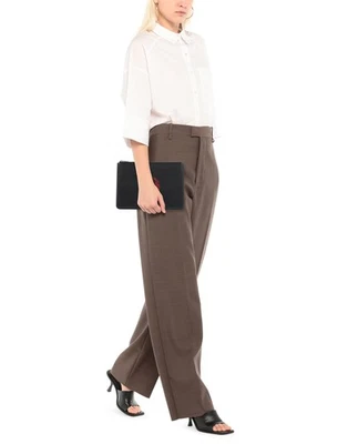 RRP€425 MAISON MARGIELA Leather Clutch Bag Embroidered 'TRUTH' Zipped - Image 1 of 4