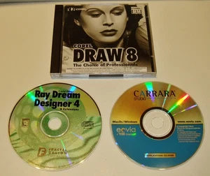 COREL DRAW 8 Windows PC Draw CD 1 Only Replacement VG +Carrara Studio+Designer4 - Picture 1 of 10