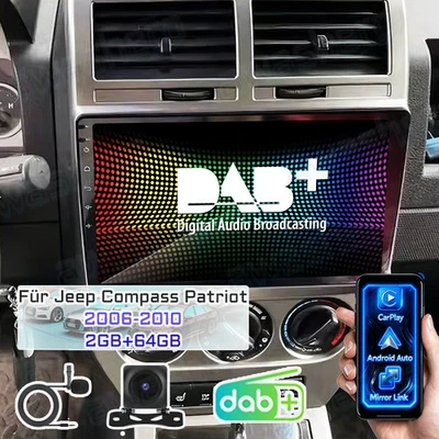 Android 15 Autoradio Für Jeep Compass Patriot 06-10 CarPlay GPS Navi +Kamera DAB - Bild 1 von 4