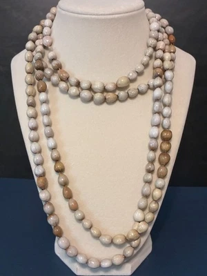 Collar Largo Semilla Tropical Natural - Joyería Boho Orgánica Terrosa - Único - Playa Foto 1 de 4