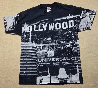Camiseta vintage 1996 Hollywood California talla grande Edwards Teez Foto 1 de 4