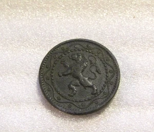 1915 Belgium 5 Centimes Zinc Coin - Picture 1 of 5