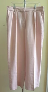 Banana Republic Pleated Wide Leg Pants Size 14 Light Pink - Picture 1 of 11