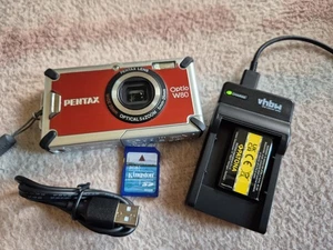 Pentax Optio W80 Digital Kamera rot 12 Megapixel vintage 2009  - Bild 1 von 21