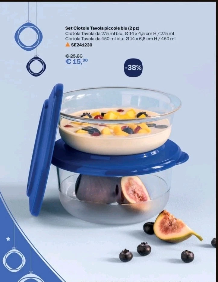 Tupperware Set Ciotole Tavola piccole ( 2 PZ) - Immagine 1 di 1