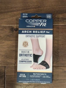 Copper Fit Health Unisex Arch Relief Plus with Built-In Orthotic Support - Black - Picture 1 of 5
