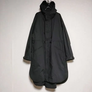 Used Yohji Yamamoto REGULATION Weather Strerch R-Hoodie Mods Coat Size 2 Black - Picture 1 of 5