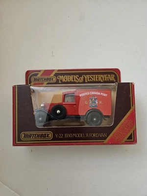 1984 Matchbox Models Of Yesteryear Y-22 1930 Model "A" Ford Van Postes Canada... - Image 1 of 4