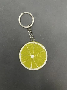 Acrylic Lemon Slice Shape Fruit Keychain Ring New - Picture 1 of 2