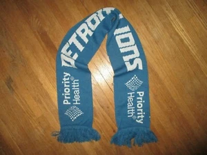 DETROIT LIONS WINTER KNIT SCARF Tassle Fringe NFL Football Priority Health SGA - Picture 1 of 5