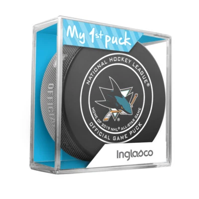 MI PRIMER DISCO PARA BEBÉ RECIÉN NACIDO NIÑO San Jose Sharks con licencia NHL All Star Puck Foto 1 de 2