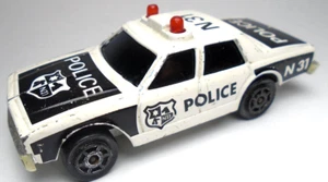 MAJORETTE SONIC FLASHERS N31 BLACK & WHITE 1:64 DIECAST 3" POLICE CAR WITH RED - Picture 1 of 6