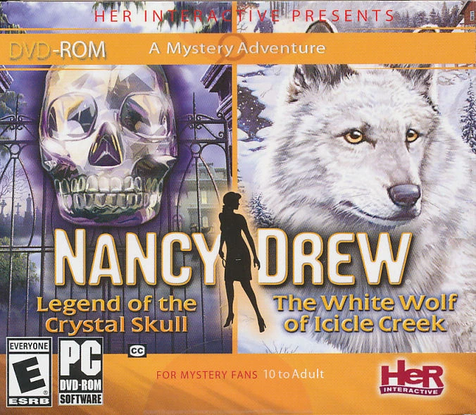 PACK DE 2 NANCY DREW - White Wolf of Icie Creek & Crystal Skull - 2 juegos de PC ¡NUEVO! Foto 1 de 1