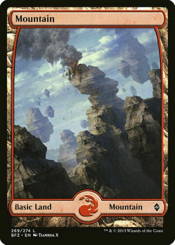 Mountain 269 FULL ART Battle for Zendikar -NM- Magic the Gathering DNA GAMES - Image 1 of 1