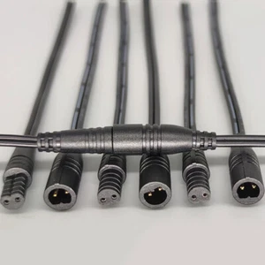 DC Waterproof Electrical Cable Wire 2 Pins 0.3mm² Connector IP68 DC Power Cord - Picture 1 of 8