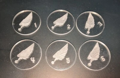 WAROFFICE GAME SUPPLIES 6 x Warhammer 40k Objective Markers 40mm - Emperors Children