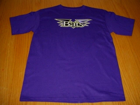 NEW Boys Small 7 / 8 Louisville Bats Purple T-Shirt Minor League Baseball Cover