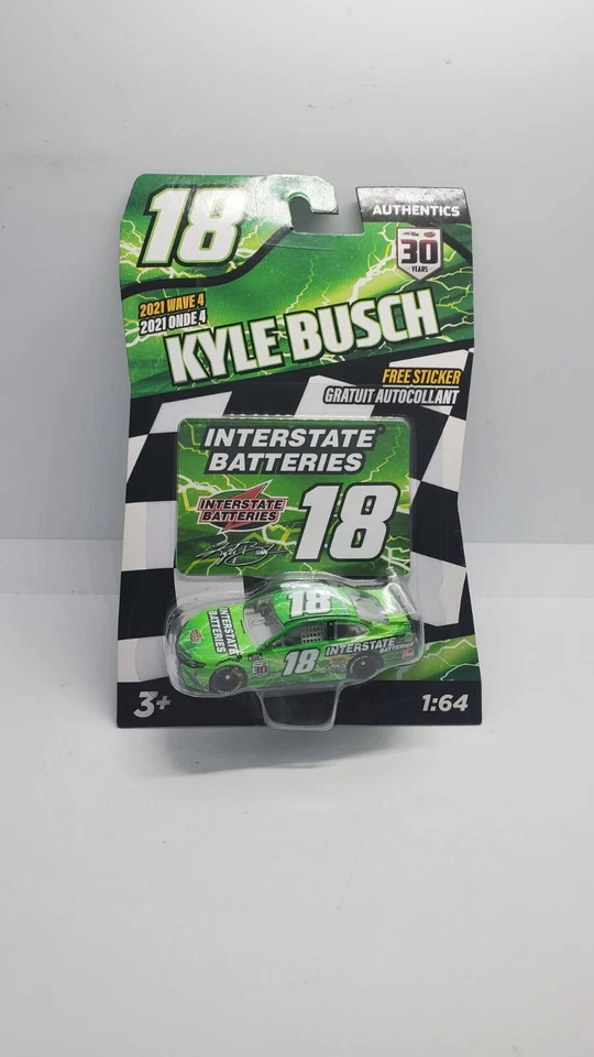 Kyle Busch #18 Interstate NASCAR Authentics 2021 Wave 4 Toyota Camry 22308